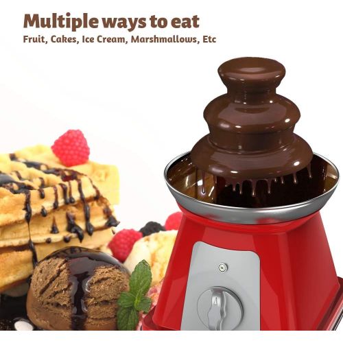  [아마존베스트]KAPAS Stainless Steel Chocolate Fondue Fountain, 3 Tiers Assembled, Perfect for Kids Party, Holidays(Suggest Chocolate Sauce)