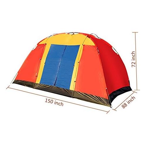  KARMAS PRODUCT Outdoor Easy Setup 8 Person Large Family Tent with Portable Bag for Camping Hiking Travelling Backpacking