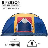 KARMAS PRODUCT Outdoor Easy Setup 8 Person Large Family Tent with Portable Bag for Camping Hiking Travelling Backpacking