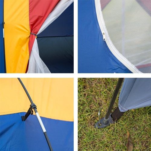  KARMAS PRODUCT Outdoor Easy Setup 8 Person Large Family Tent with Portable Bag for Camping Hiking Travelling Backpacking