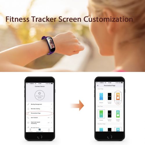  KARSEEN Fitness Tracker H2 Plus Waterproof Smart Watch with Color OLED Screen Heart Rate Monitor,Pedometer,Sleep Monitor,Step Calorie Counter Activity Tracker for Men Women