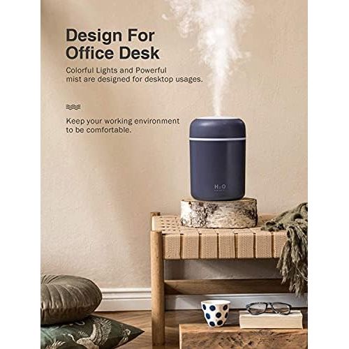  [아마존베스트]Z LtYioe Mini Cool Humidifier, Colourful USB Desktop Humidifier for Car, Office, Bedroom, etc. Automatic shutdown, 2 mist modes, super quiet.