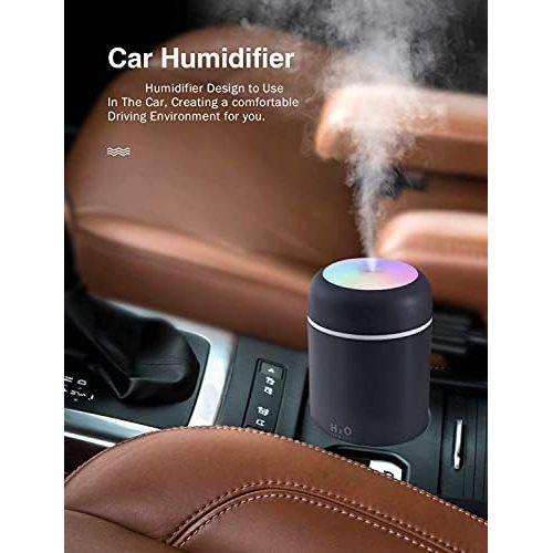  [아마존베스트]Z LtYioe Mini Cool Humidifier, Colourful USB Desktop Humidifier for Car, Office, Bedroom, etc. Automatic shutdown, 2 mist modes, super quiet.