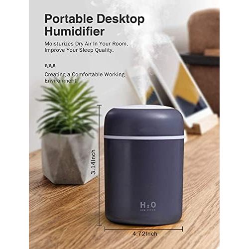  [아마존베스트]Z LtYioe Mini Cool Humidifier, Colourful USB Desktop Humidifier for Car, Office, Bedroom, etc. Automatic shutdown, 2 mist modes, super quiet.