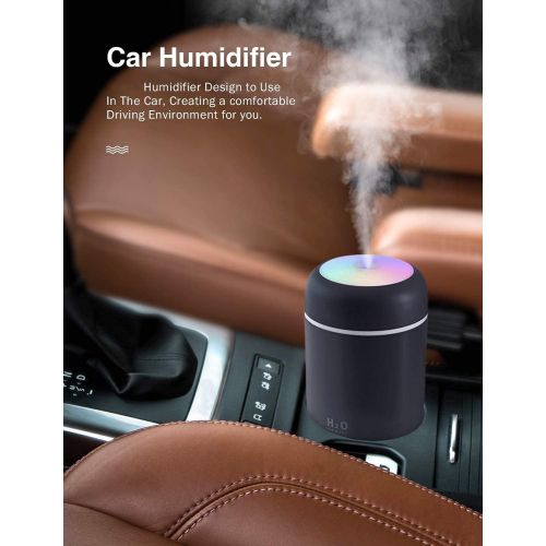  [아마존베스트]Z LtYioe Mini Cool Humidifier, Colourful USB Desktop Humidifier for Car, Office, Bedroom, etc. Automatic shutdown, 2 mist modes, super quiet.