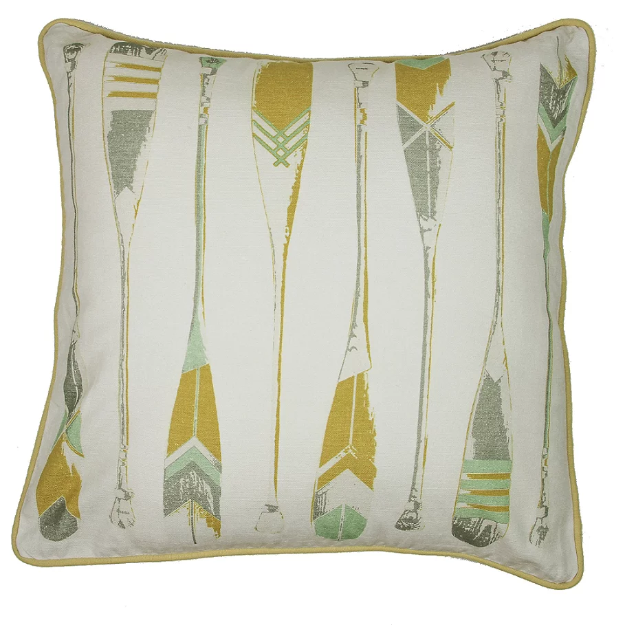  KAS Seneca Oar 18-Inch Square Throw Pillow in Yellow