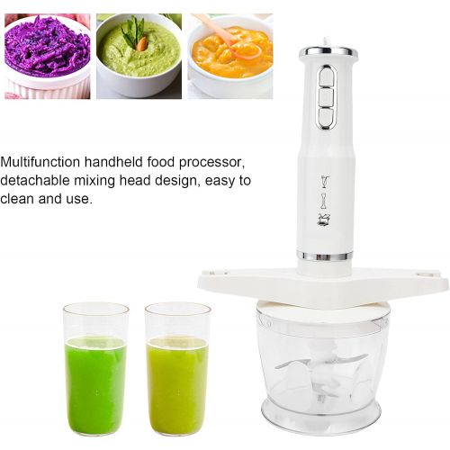  KASD Handmixer, Abnehmbarer Mischkopf Elektrischer Mixer Edelstahlklingen fuer den Babynahrungsprozess zur Herstellung von Frucht Smoothies