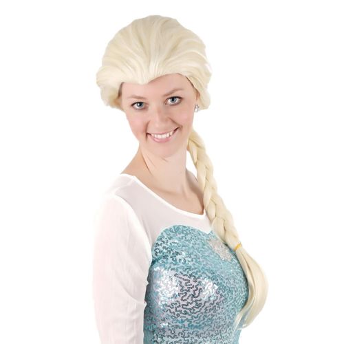  KASTE Movie Princess Elsa anna Amine Wig Ice Snow Queen Blonde Cosplay Wig Party Braid Hair Heat Resistant Synthetic Wigs for Costume Halloween fit adult women girls (Elsa Adult Wig)