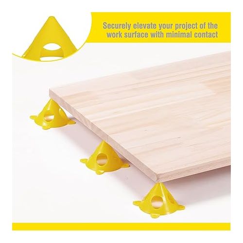  KATA 56Pack Pyramid Stands Painter's Painting Stands, Mini Cone Paint Stands for Canvas and Door Risers Support, Paint Pouring Suppliers, Cabinet Paint for Painter Elevated, Canvas Stand