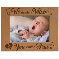 [아마존베스트]Kate Posh - We Made a Wish & You Came True Engraved Natural Wood Picture Frame, New Baby Gifts, New Mom, New Dad, Adoption Gifts (4x6 Horizontal)