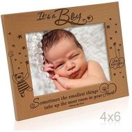 [아마존베스트]Kate Posh- Its a Boy, Sometimes The Smallest Things take up The Most Room in Your Heart, Winnie The Pooh Engraved Natural Wood Picture Frame, Babys 1st Picture, Love at First Sight