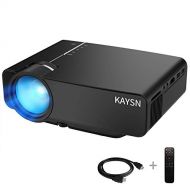 KAYSN Mini Projector,Supports 200-inch and 1080P Video Projectors,Kaysn 50000 Hours Multimedia Home Theater Movie Projector,Compatible with Fire TV Stick,HDMI,VGA,TF, AV,USB,Laptop and S