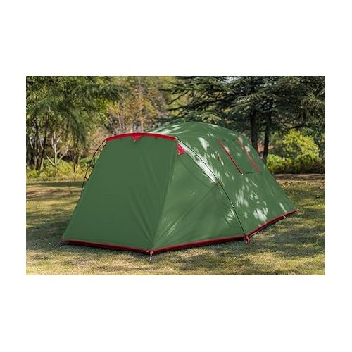  KAZOO 2／4 Person Camping Tent Outdoor Waterproof Family Large Tents 2/4 People Easy Setup Tent with Porch Double Layer