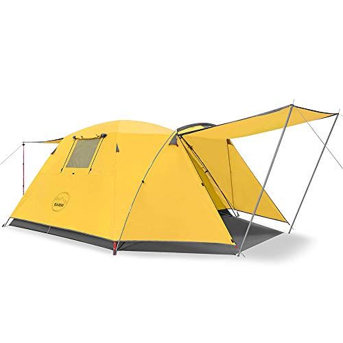  Kazoo 2／4 Person Camping Tent Outdoor Waterproof Family Large Tents 2/4 People Easy Setup Tent with Porch Double Layer