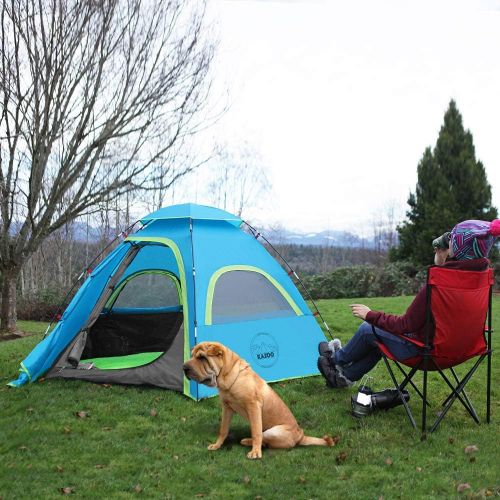  KAZOO Outdoor Camping Tent 2/4 Person Waterproof Camping Tents Easy Setup Two/Four Man Tent Sun Shade 2/3/4 People