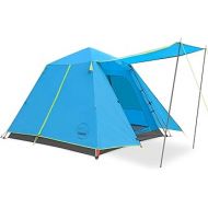 KAZOO Family Camping Tent Large Waterproof Pop Up Tents 3/4 Person Room Cabin Tent Instant Setup with Sun Shade Automatic Aluminum Pole