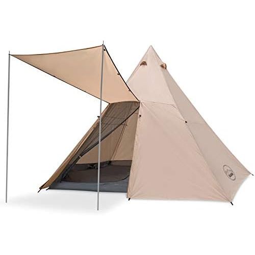  KAZOO Family Camping Tent Large Waterproof Tipi Tents 8 Person Room Teepee Tent Instant Setup Double Layer