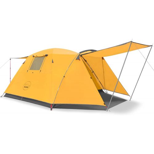  KAZOO 2／4 Person Camping Tent Outdoor Waterproof Family Large Tents 2/4 People Easy Setup Tent with Porch Double Layer