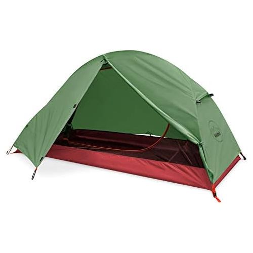  KAZOO Waterproof Backpacking Tent Ultralight 1 Person Lightweight Camping Tents 1 People Hiking Tents Aluminum Frame Double Layer (Eco-Friendly Fabric)