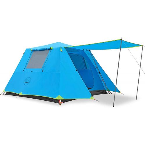  [아마존베스트]KAZOO Family Camping Tent Large Waterproof Pop Up Tents 4/6/8 Person Room Cabin Tent Instant Setup with Sun Shade Automatic Aluminum Pole