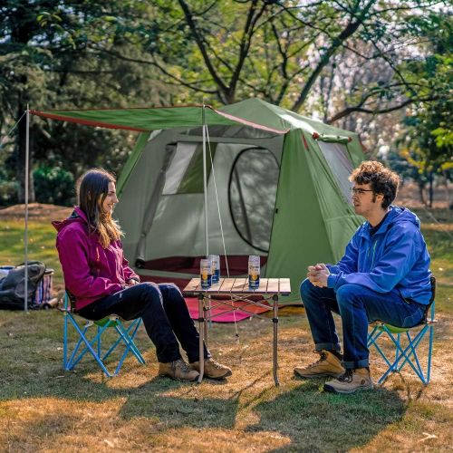  KAZOO Family Camping Tent Large Waterproof Pop Up Tents 4/6 Person Room Cabin Tent Instant Setup with Sun Shade Automatic Aluminum Pole