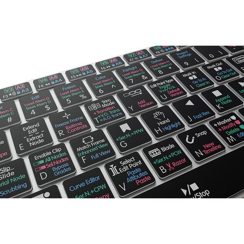  KB Covers DaVinici Resolve Backlit Pro Aluminum Keyboard for Windows (US English)