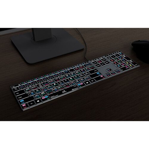  KB Covers DaVinici Resolve Backlit Pro Aluminum Keyboard for Windows (US English)