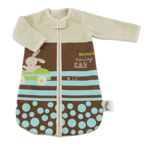  KB Designs Woombie Ultra Sleeper Super Soft Baby Sleep Swaddle (5-9 Months, Bunnys Racing Car)