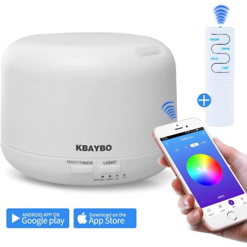  [아마존 핫딜] [아마존핫딜]KBAYBO Smartphone App/Wi-Fi & Fernbedienung AEtherisches OEl Aroma Diffuser Cool Mist Aroma Luftbefeuchter (300ml)