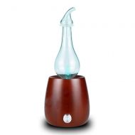 KBAYBO Pure Essential Oil Nebulizer with 7 Colors LED Change for Home Office Yoga Spa Dark Wood Grain