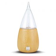 KBAYBO Glass Essential Oil Nebulizer with 7 Colors LED Change for Home Office Yoga Spa Light Wood Grain