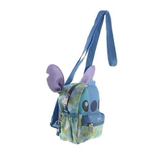  KBNL 2-in-1 Lilo and Stitch 3D 6in Cross-body bag/ Mini Backpack-Interchangeable Travel Mini Handbag with Long Shoulder Strap