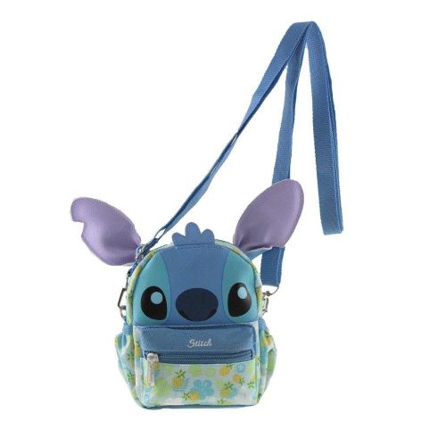  KBNL 2-in-1 Lilo and Stitch 3D 6in Cross-body bag/ Mini Backpack-Interchangeable Travel Mini Handbag with Long Shoulder Strap