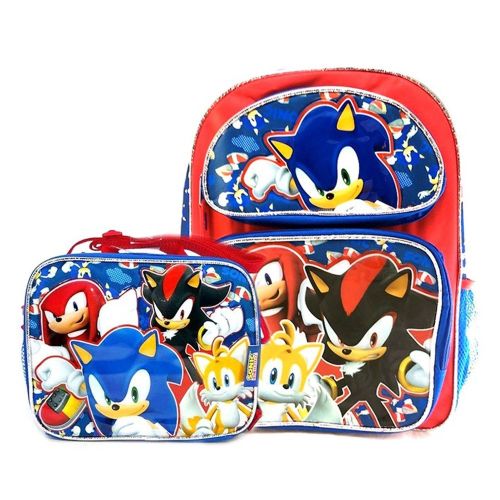  KBNL Sonic the Hedgehog 16 School Backpack & Insulated Lunch Bag Set (Ver. 2)