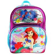 KBNL Disney Ariel Little Mermaid Deluxe Full Size 16 Inch Backpack Under the Sea