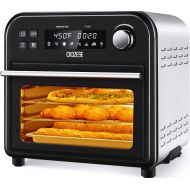 KBS 8-In-1 Toaster Oven Air Fryer, 6-Slice Compact Convection Oven Countertop with 6 Rapid Quartz Heaters, Air Fry,Grill,Roast,Broil,Bake, Black Stainless Steel Dehydrator,Smart Screen