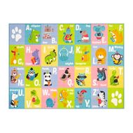 KC Cubs Kev & Cooper Playtime Collection ABC Alphabet Animal Educational Area Rug - 33 x 47