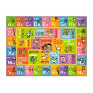 KC Cubs Playtime Collection ABC Alphabet with Old McDonalds Animals Educational Learning Area Rug Carpet for Kids and Children Bedrooms and Playroom - 3 3 x 4 7