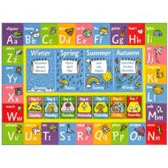 [아마존베스트]KC CUBS Playtime Collection ABC Alphabet, Seasons, Months and Days of The Week Educational Learning Area Rug Carpet for Kids and Children Bedrooms and Playroom (3 3 x 4 7)