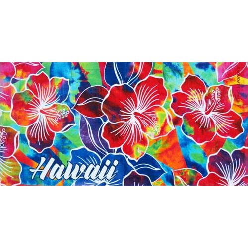  KC Hawaii Hawaii Tie Dye Hibiscus Beach Towel 30 X 60