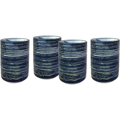  [아마존베스트]KCHAIN Pack of 4 Ceramic Teacup Set 10oz 300mL Japanese Tea Cups Mugs Set