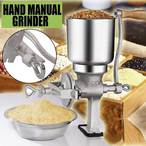  KCHEX Tall Cast Manual Iron Mill Grinder Hand Crank Grains Oats Corn Wheat Coffee Nuts