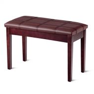 KCHEX>>Solid Wood PU Leather Piano Bench Padded Double Duet Keyboard Seat Storage Brown>>This is our and stylish piano bench which offers a comfortable place for you to