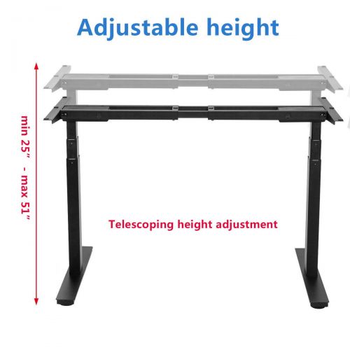  KCHEX>>>Electric Standing Base Stand Up Desk Frame Height Adjustable wDual Motor Our Dual Motor Electric Adjustable Height Sit-Stand Desk Frame is Sturdy, Stable, and Eas