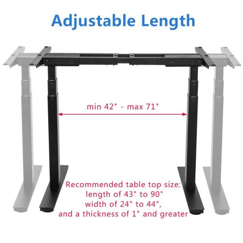  KCHEX>>>Electric Standing Base Stand Up Desk Frame Height Adjustable wDual Motor Our Dual Motor Electric Adjustable Height Sit-Stand Desk Frame is Sturdy, Stable, and Eas