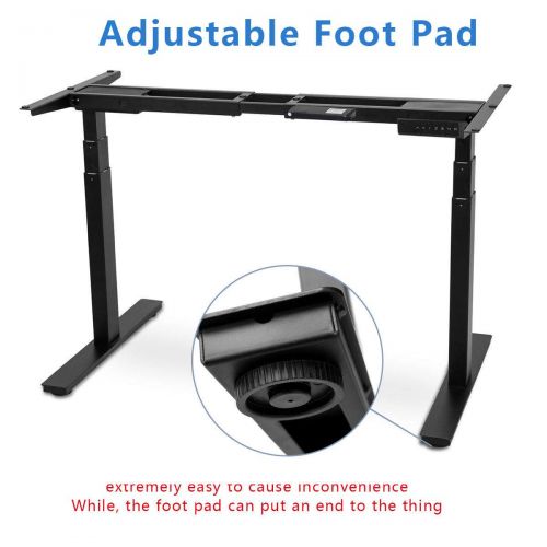  KCHEX>>>Electric Standing Base Stand Up Desk Frame Height Adjustable wDual Motor Our Dual Motor Electric Adjustable Height Sit-Stand Desk Frame is Sturdy, Stable, and Eas