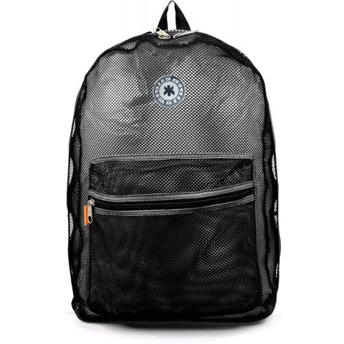  K-Cliffs Mesh Backpack See through Student School Bag Bookbag Mesh See Through Daypack