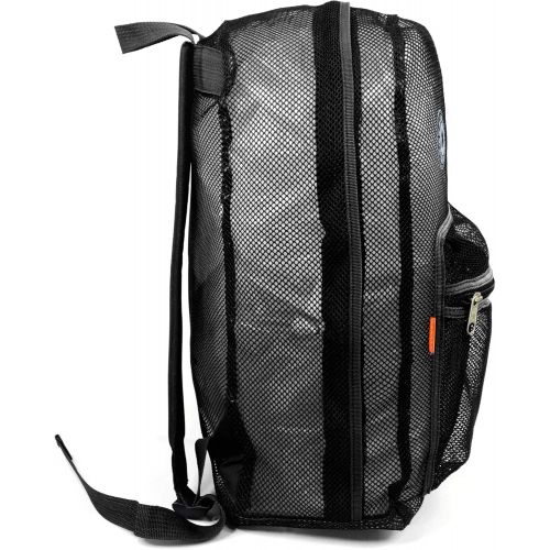  K-Cliffs Mesh Backpack See through Student School Bag Bookbag Mesh See Through Daypack