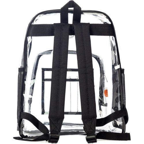  K-Cliffs Heavy Duty Clear Backpack Quality See Through Student Bookbag Durable PVC Travel Transparent Workbag Stadium Security Bag