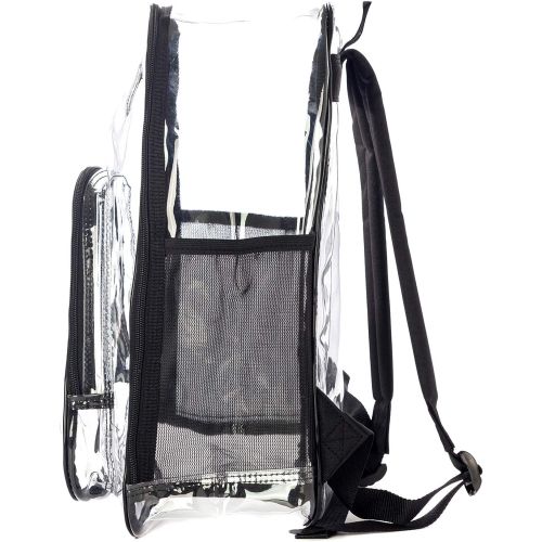  K-Cliffs Heavy Duty Clear Backpack Quality See Through Student Bookbag Durable PVC Travel Transparent Workbag Stadium Security Bag